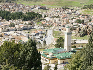 Town View from the Great Rock, Azrou, Middle Atlas, Morocco